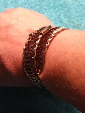 Delicate Gold-Tone Braided Women's Bracelet